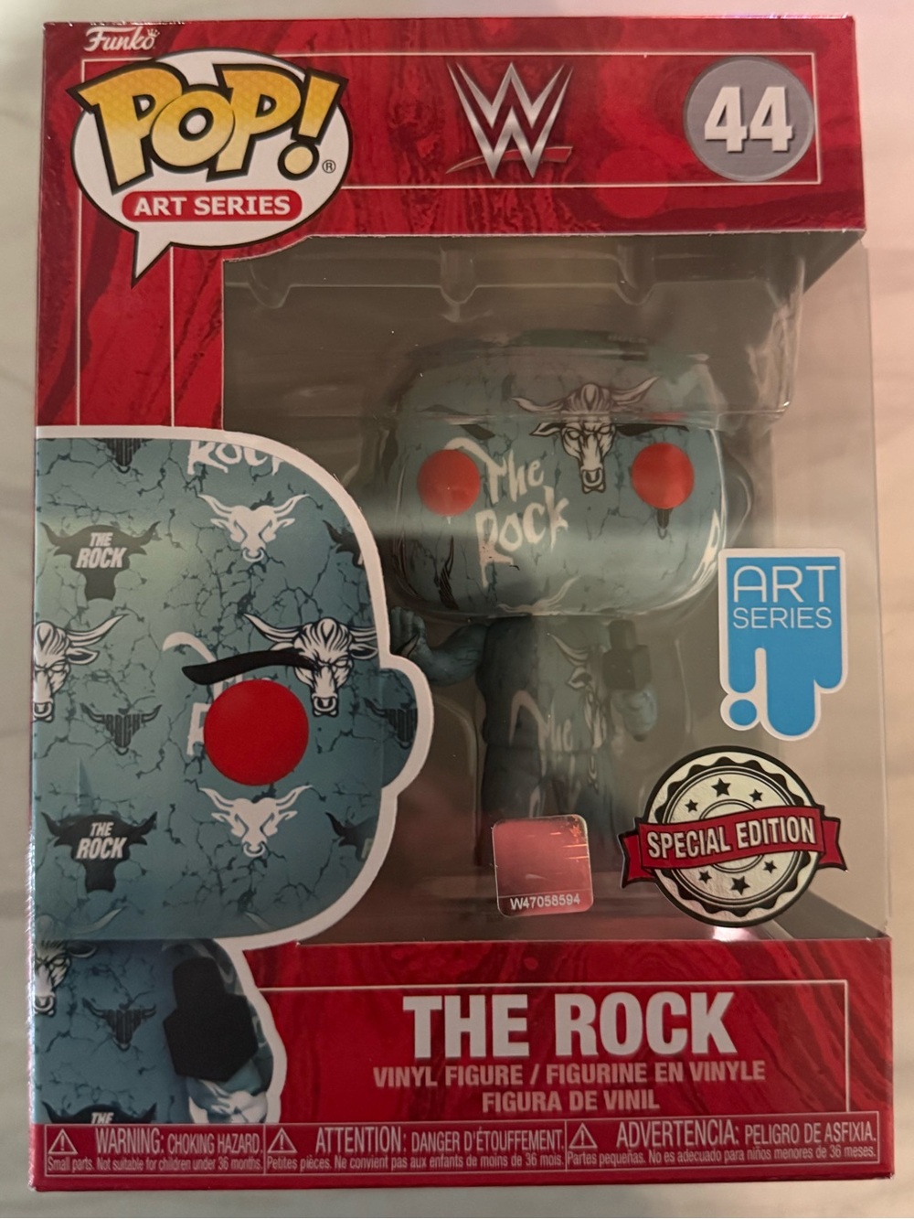 Funko Pop! Art Series The Rock Vinyl Figure - Blue with Red Accents